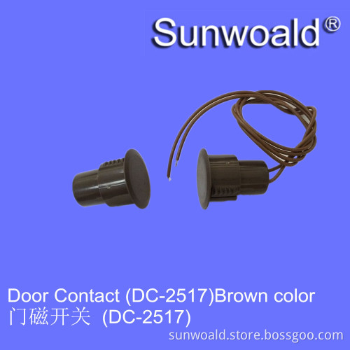 Plastic Brown color 2 wire Magnetic Door Reed Switch